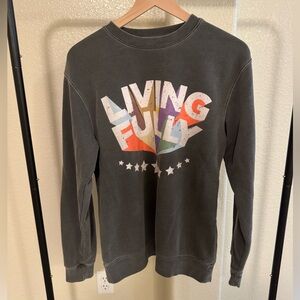 Living Fully Graphic Sweatshirt - Black